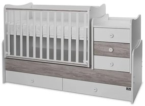 Πολυμορφικό βρεφικό κρεβάτι  MAXI PLUS  White + Artwood 10150580043P  Lorelli