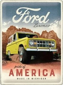 Μεταλλική πινακίδα Ford - Bronco - Pride of America, (30 x 40 cm)