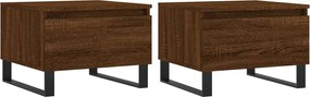 vidaXL Τραπεζάκια Σαλονιού 2 τεμ. Καφέ Δρυς 50x46x35 εκ. Επεξ. Ξύλο