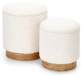 CANCUN set of two color: cream / natural DIOMMI V-CH-CANCUN-PUFA