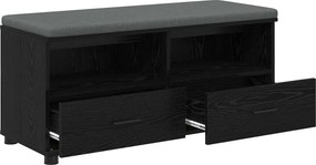 vidaXL Παγκάκι Χαλωρίου Μαύρη Δρυς 100 x 38 x 46 εκ