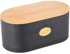 Ψωμιέρα Premium 575061 34x18x14cm Black Marva Μέταλλο