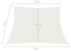 vidaXL Πανί Σκίασης Λευκό 4/5 x 3 μ. από HDPE 160 γρ./μ²
