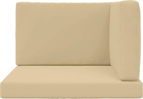 vidaXL Μαξιλάρι Καναπέ Εξωτερικού Χώρου 3 pcs Μπεζ Πολυεστέρας