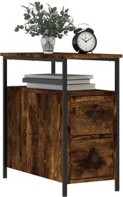 vidaXL Κομοδίνα 2 τεμ. Καπνιστή Δρυς 30 x 60 x 60 εκ. Επεξεργ. Ξύλο