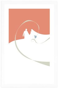 Αφίσα με πασπαρτού Ταξίδι του μέλιτος - 40x60 white