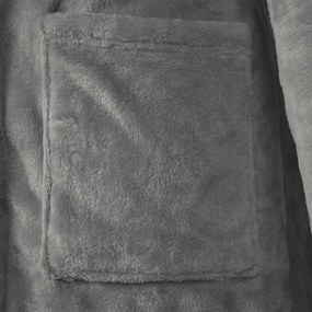 vidaXL Φόρμα Μπάνιου Με Κουκούλα Σκούρο Γκρι s Φανέλα