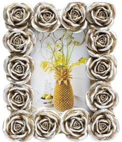 Κορνίζα Romantic Ασημί Τριαντάφυλλα 10,8x2,5x13εκ - Ασημί