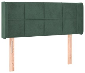 Κεφαλάρι με Πτερύγια Σκούρο Πράσινο 93x16x78/88 εκ. Βελούδινο 3118807