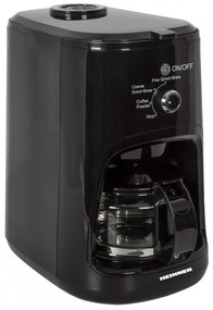 Heinner HCM-900RBK Καφετιέρα Φίλτρου με ενσωματωμένο μύλο 900W και χωρητικότητα 0.6L, Μαύρη
