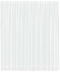 vidaXL Κουρτίνες με κουρτίνες Floral Λευκό 400 x 260 εκ. Πολυεστέρας