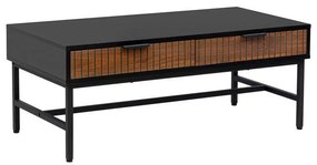 Τραπεζάκι Σαλονιού FL2405 Fylliana Μεταλλικό Μαύρο - Sonoma 100x48x40 εκ. 100x48x40 εκ.