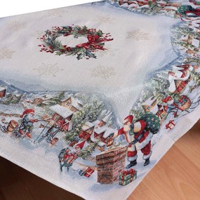 Χριστουγεννιάτικο Καρέ (100x100) Silk Fashion Elves &amp; Santa
