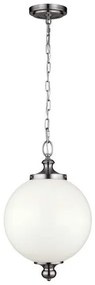 Κρεμαστό Φωτιστικό Οροφής 1xE27 Νίκελ Φ30cm Parkman FE-PARKMAN-PL-PN Elstead Lighting-FE-PARKMAN-PL-PN-Νίκελ Ματ FE-PARKMAN-PL-PN