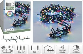 ΣΥΡΜΆΤΙΝΑ &amp; PVC ΛΑΜΠΆΚΙΑ LED MICROCLUSTER 1000LED MULTI 20M AX8560240