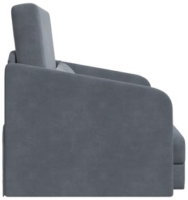 vidaXL καναπές κρεβάτι 2-σε-1 Σκούρος Γκρι 65x80x83 εκ. Βελούδο