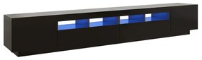 vidaXL Έπιπλο Τηλεόρασης με LED Μαύρο 260 x 35 x 40 εκ.