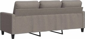 vidaXL Καναπές Τριθέσιος Taupe 180 εκ. Υφασμάτινος