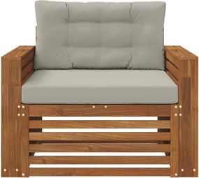 vidaXL Εξωτερικός καναπές Στερεό Ξύλο Ακακίας και Πολυεστέρ