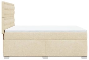 ΚΡΕΒΑΤΙ BOXSPRING ΜΕ ΣΤΡΩΜΑ ΚΡΕΜ 140X200 ΕΚ. ΥΦΑΣΜΑΤΙΝΟ 3292830