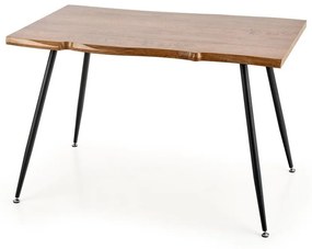 Τραπέζι Houston 745, Δρυς, Μαύρο, 77x80x120cm, 18 kg, Ινοσανίδες μέσης πυκνότητας, Μέταλλο | Epipla1.gr