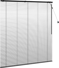 vidaXL Βενετσιάνικη Σκίαση Μαύρο 150 x 160 cm 35 mm