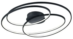 Φωτιστικό Οροφής - Πλαφονιέρα Led Gale 673918032 80x65cm Black Trio Lighting Metal
