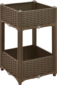 vidaXL Ζαρντινιέρα 40 x 40 x 71 εκ. από Πολυπροπυλένιο