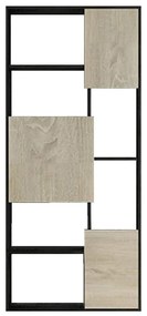 PUZZLE ΒΙΒΛΙΟΘΗΚΗ BLACK OAK SONOMA 80x30xH180cm 24-0509