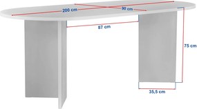 Τραπέζι Τραπεζαρίας Πεύκο Atlantic SABELLA 200x90x75