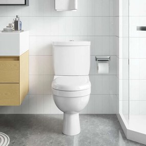 vidaXL Λεκάνη Τουαλέτας Λευκή με Καζανάκι