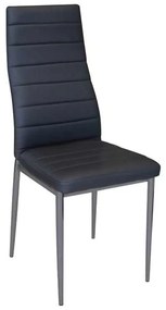 Καρέκλα Jetta-I Βαφή Γκρι/PVC Μαύρο Συσκ.6τμχ 40x50x95cm
