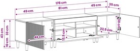 vidaXL 5 Τεμάχια LED Τηλεοπτικού Ντουλαπιού Sonoma Δρυς