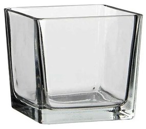Κηροπήγιο Τετράγωνο Lotty 02.1013004 12x12cm Γυάλινο Clear Glass