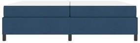 vidaXL Κρεβάτι με ελατήρια Μπλε και Μαύρο 200 x 200 cm