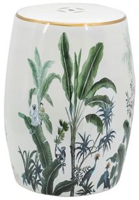 Artekko Jungle Κεραμικό Σκαμπό (33x33x45.5)cm Artekko 60683-DS