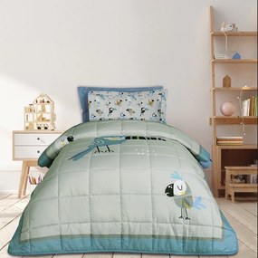 Πάπλωμα Παιδικό 4914 Grey-Blue-Mint Das Home Μονό 160x220cm Microfiber