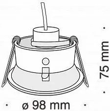 Χωνευτό σποτ οροφής Maytoni Yin