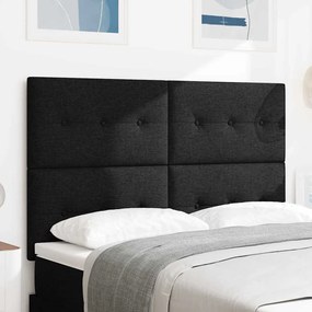 vidaXL LED Κεφαλάρι με φώτα λωρίδας LED Μαύρο 144 cm ύφασμα