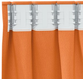 vidaXL Κουρτίνες 2 pcs Φωτεινό Πορτοκάλι 140 x 140 cm Πολυεστέρας