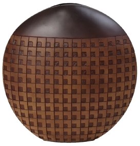 Βάζο Ανάγλυφο Polyresin Καφέ ESPIEL 33,5x11x35εκ. FIK375
