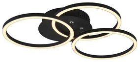 Φωτιστικό Οροφής - Πλαφονιέρα Circle R62823132 27W Led 43x9cm Black Mat RL Lighting Metal