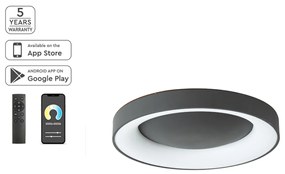 Φωτιστικό Πλαφονιέρα LED Dimmable Smart WiFi Homelighting Amaya 77-8154 Black