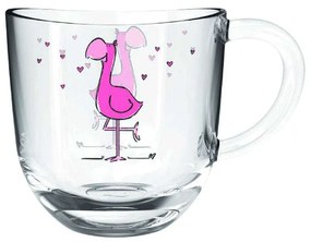 Κούπα Flamingo 022903L 280ml Clear-Fuchsia Leonardo Γυαλί