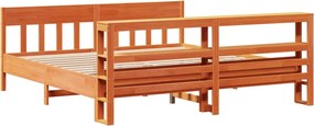 vidaXL Σκελετός Κρεβ. Χωρίς Στρώμα Καφέ Κεριού 200x200 εκ Μασίφ Πεύκο