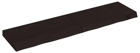 vidaXL Ράφι Τοίχου Σκούρο Καφέ 120x30x(2-6) εκ. Επεξ. Μασίφ Ξύλο Δρυός