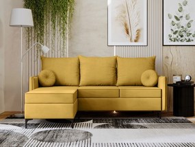 Γωνιακός καναπές Leon L-Kitrino-Αριστερή