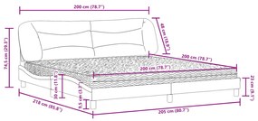 ΚΡΕΒΑΤΙ ΜΕ ΣΤΡΩΜΑ ΑΝΟΙΧΤΟ ΓΚΡΙ 200X200 ΕΚ. ΥΦΑΣΜΑΤΙΝΟ 3208555