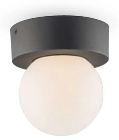 Φωτιστικό Οροφής - Πλαφονιέρα Skittle I-SKITTLE-PL 1xE27 28W Φ15cm 19,2cm Anthracite Intec Aluminium