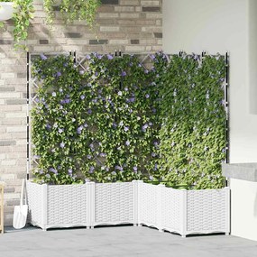 vidaXL Κηποτινάκι με Τρέλα 5 pcs Λευκό 120 x 120 x 143 εκ. PP